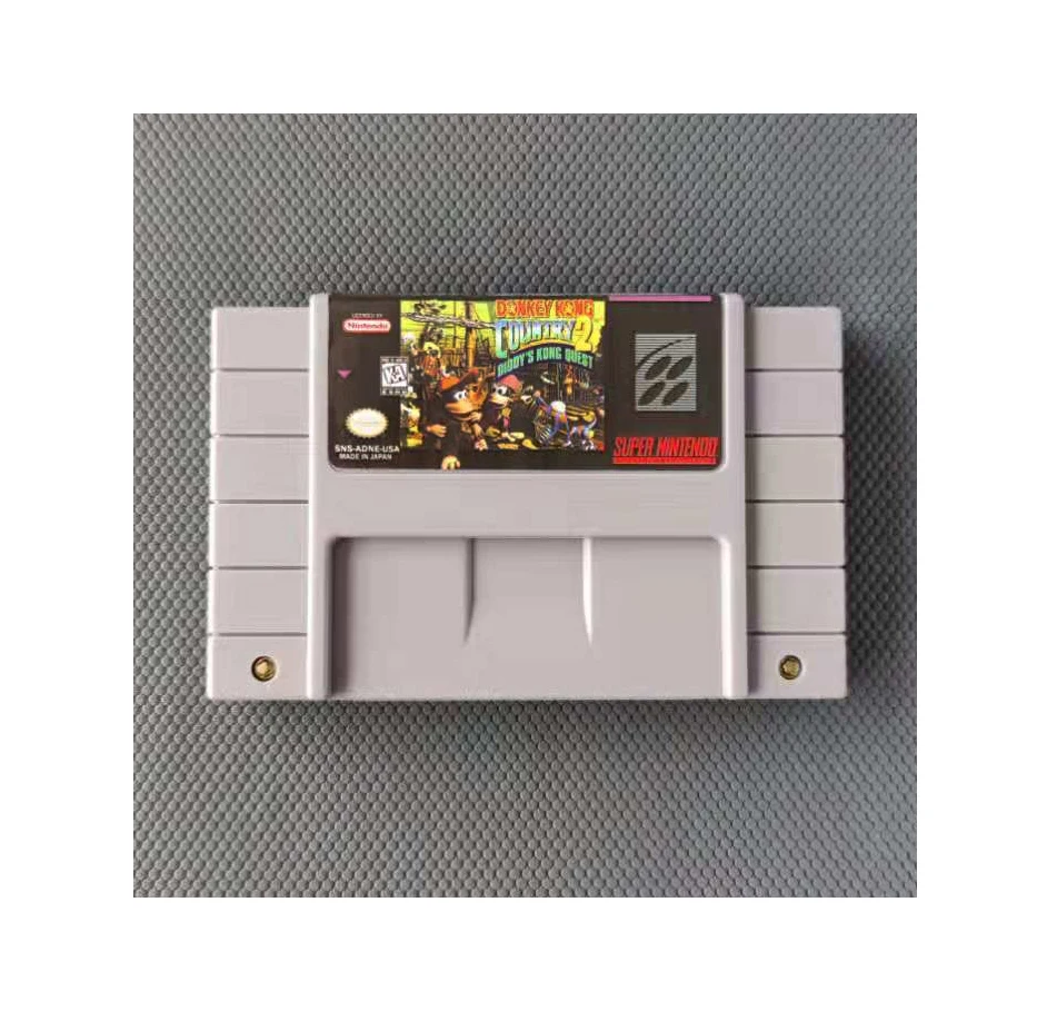 Hot selling game card SNES game Donkey Kong Country 2 Trouble for sens