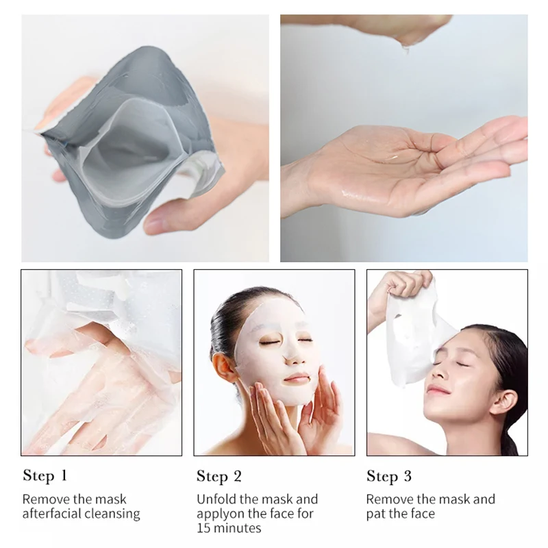 Korean Premium Face Mask Sheet Silicone-free Anti-Acrne & Repair and Glycerin Salicylic Acid Masks No Fragrance