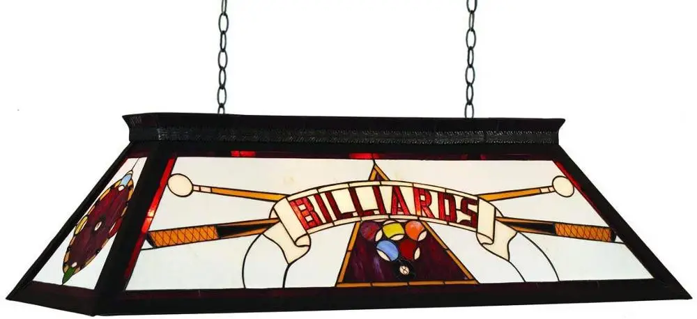 T402 Tiffany style  glass lamp shade pendant Stained Glass  4-Light Knockdown Frame Billiard Pool Table Light
