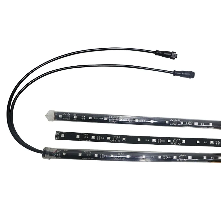 Более широкая 3D модифицируемая трубчатая лампа DMX smd 5050 rgb pixel светодиодный источник освещения Светодиодная лента для наружного деревьев и зданий