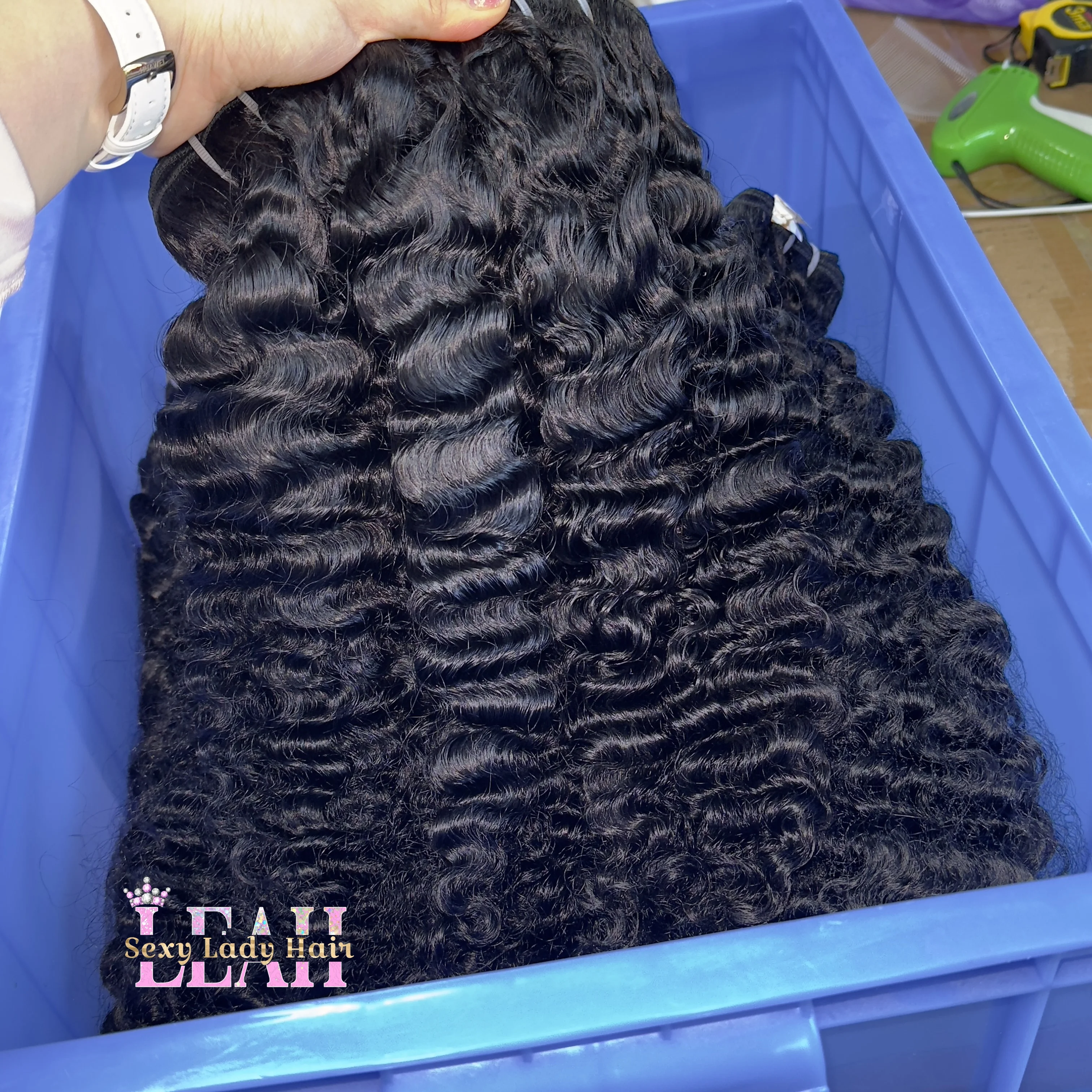 Natural Color 100% Raw Human Hair Weave Bundle 1/3/4 Pieces Kinky Curly Bundles Vietnamese  Burmese Curl Bulk Hair