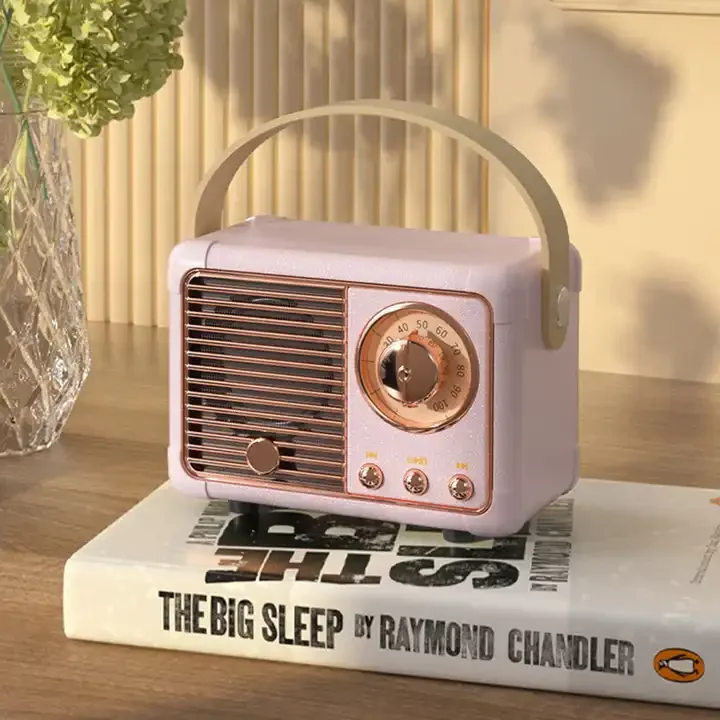 Retro Outdoor Wireless Speaker Bass Mini Bluetooth Speaker  with fm Radio TF Card/USB Flash Disk