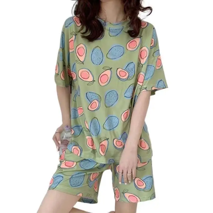 
Hot sale cheap cotton sleepwear pajamas 2pcs lady summer home wear 2021 pajamas for women 