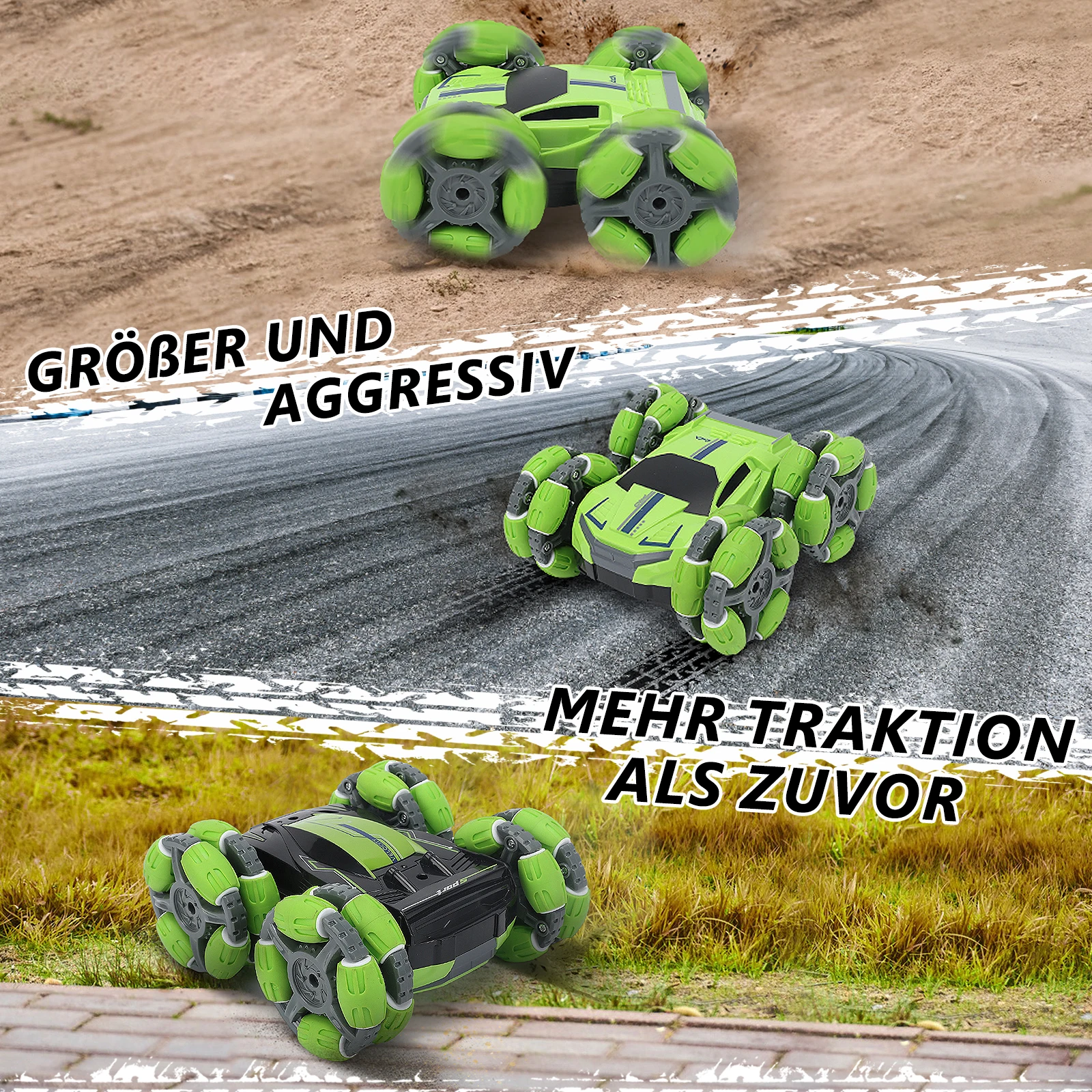 RC Car Remote Control Stunt Car 4WD Monster Truck Double Sided Rotating Tumbling 2.4GHz High Speed Rock Crawler Vehicle