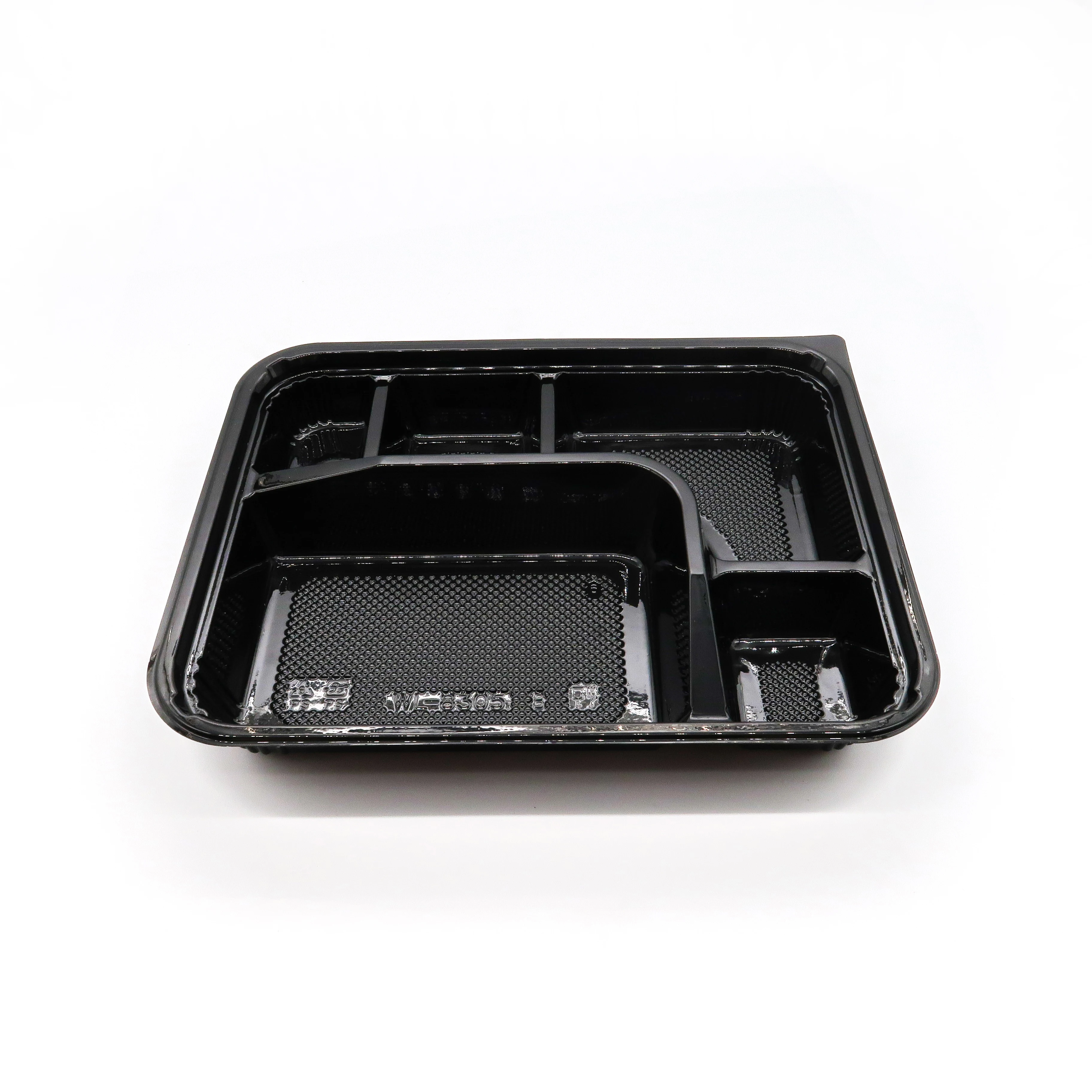 China Custom Classic Travel Clear Stackable Square Reusable Food Container Recycled Plastic Bento Lunch Box
