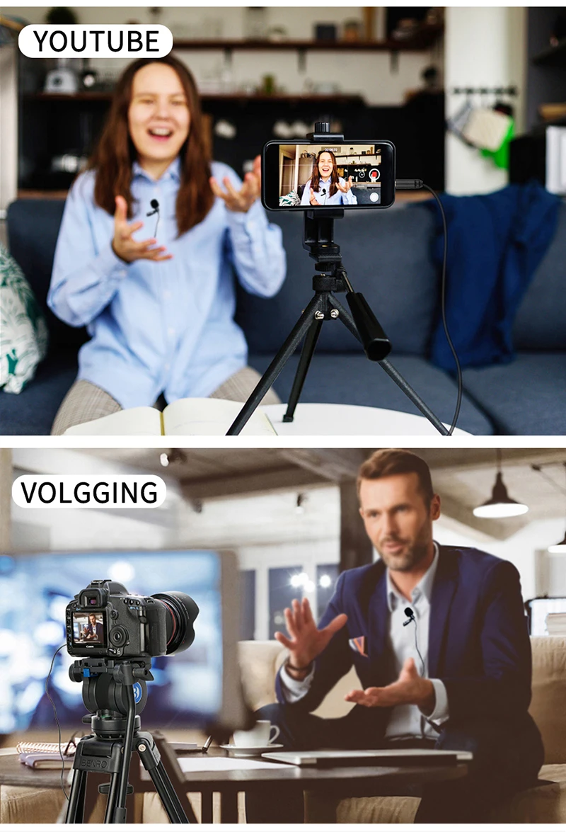 Original BOYA BY-M1 Professional Lavalier Microphone 6M Wire Mic Stereo Audio Recorder Interview Clip Microphone For DSLR Camera