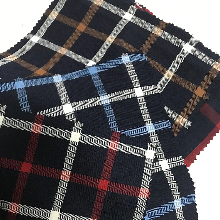 China manufacture factory Yarn Dyed 100% Cotton Flannel/Brushed Twill Check/Plaid Fabric