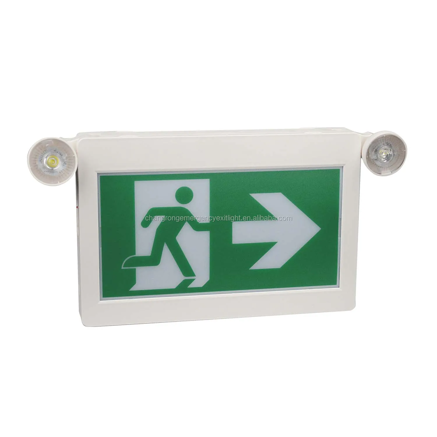 Running Man Ni-cd Battery Rechargeable Emergency Bulkhead Light LED Exit Sign Automatic Light SMD LED Universal Mounted UL Cul