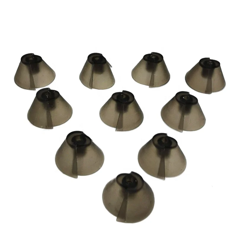 hearing aid domes medical silicone smoky grey ear tip  for open fit and phonak hearing aids
