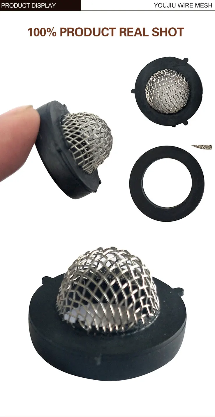 60 mesh stainless steel wire mesh screen filter rubber washer for hose shower head