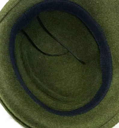 Fashion Handmade Green Wool Felt Cap Women Church Hat Felted Wool Hat Fedora Beret Europe German Style Dress Cap Green Hat