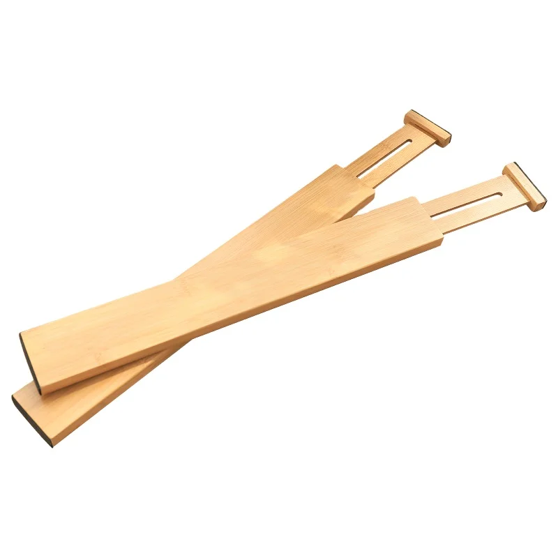 Adjustable Bamboo Drawer Dividers Organizers - Expandable Drawer Organization Separators