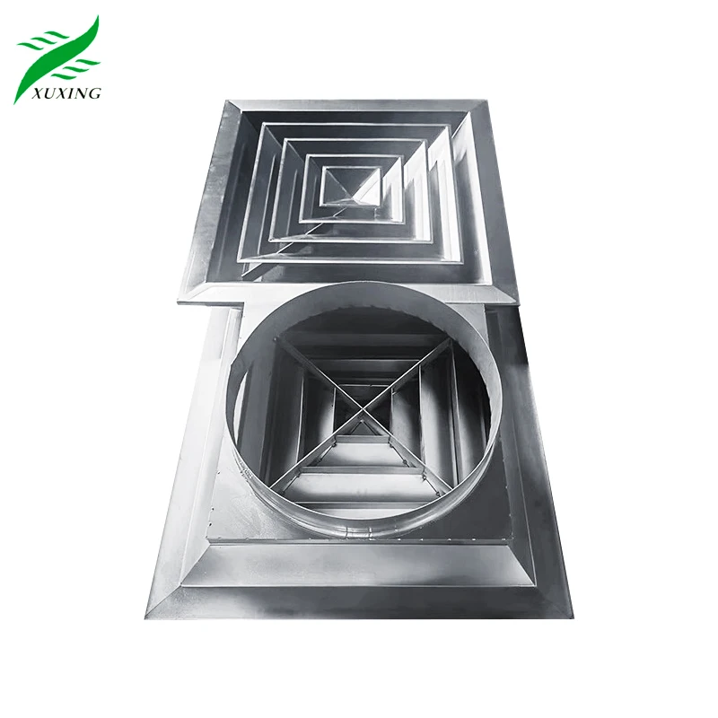 Hvac Air Conditioning Directional Ac Diffuser Stainless Steel 304 316 Supply Ceiling 4 Way Square Air Diffuser