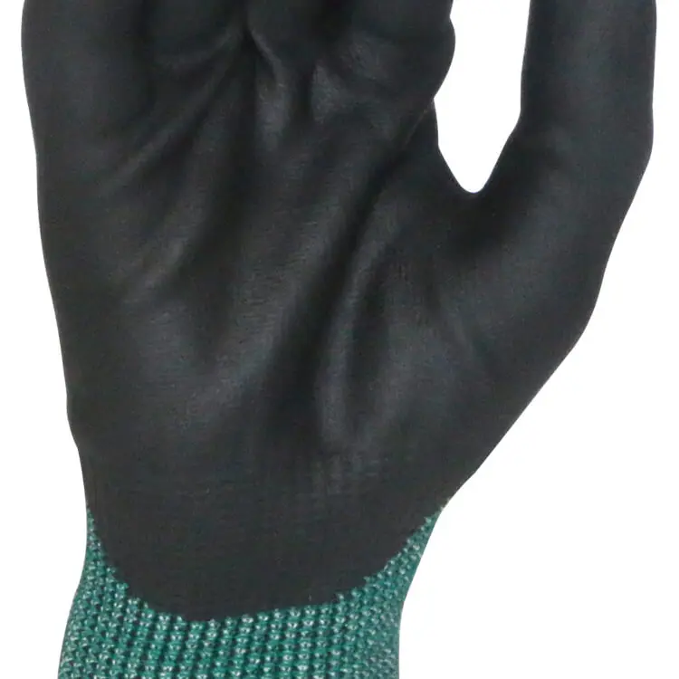 MaxiPact Green HPPE micro nitrile foam coating anti-cut gloves