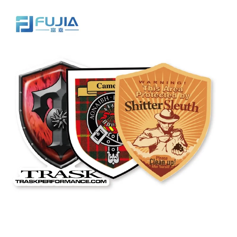 custom shield shape wall decor aluminum metal plate sign