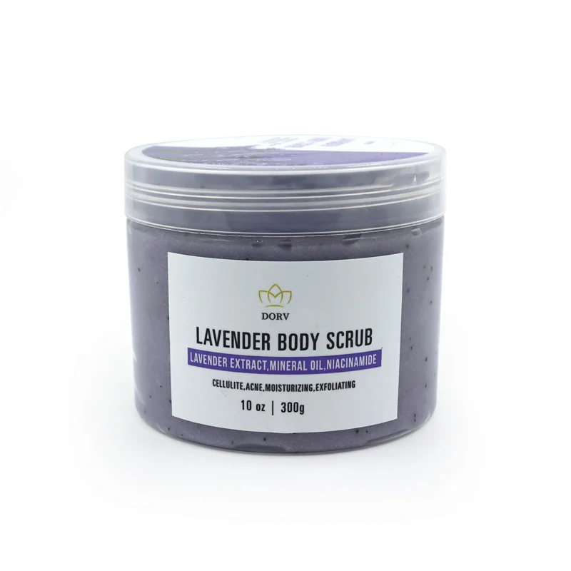 Best Selling Private Label Moisturizing Natural Body And Face Scrub Organic Extract Exfoliating Lavender Body Scrub