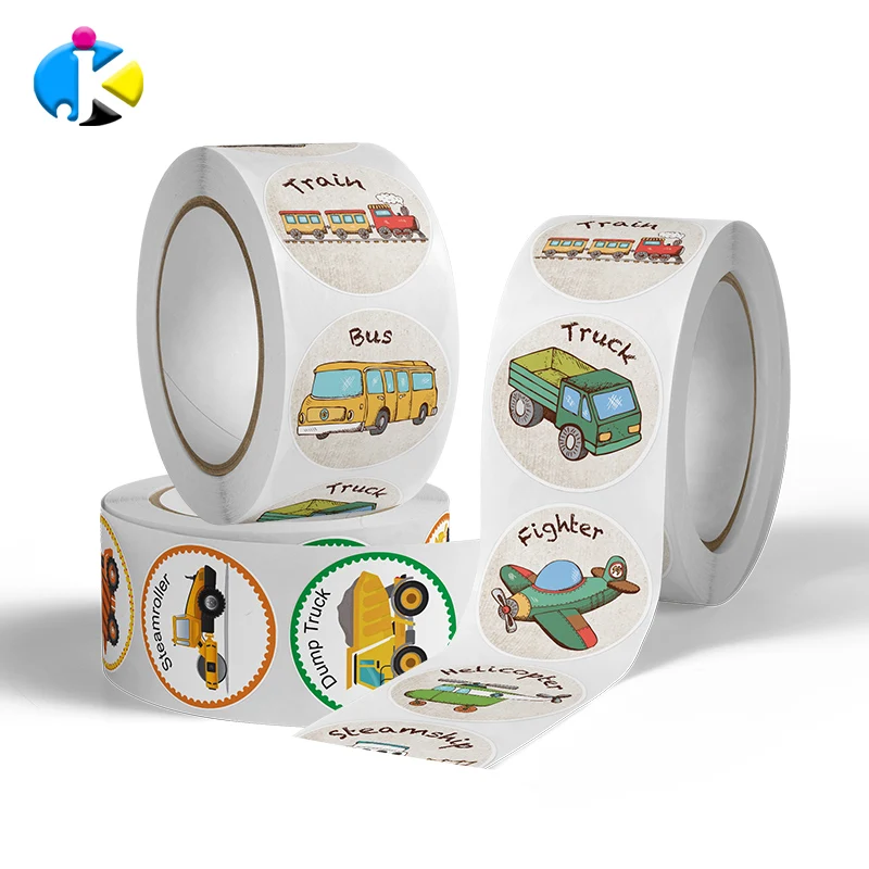 Factory Wholesale Children Decoration Reward Sticker Gift Series Die cut Label Printing Car Stickers