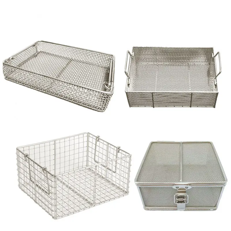 Wire Food Fruit Vegetable Baskets Storage Basket Household Stackable Metal Mesh Basket