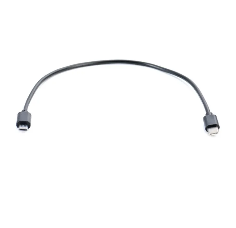 Wholesale Black 30cm Basics USB 3.1 Type C to Micro B 2.0 Short OTG Charger Cable For Mobile Phones