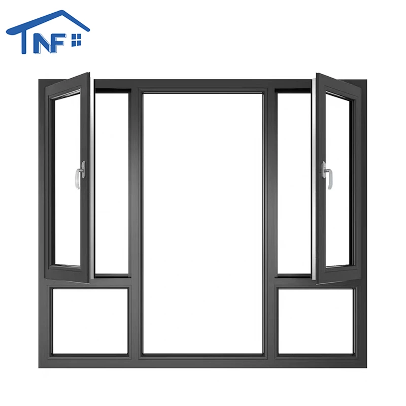 Storm Hurricane Proof Tempered Glass Bronze Vinyl Casement Window