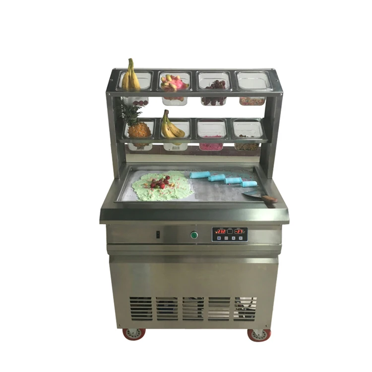 Cold Stone Marble Slab Top Fry Ice Cream Machine / Fried Ice Cream