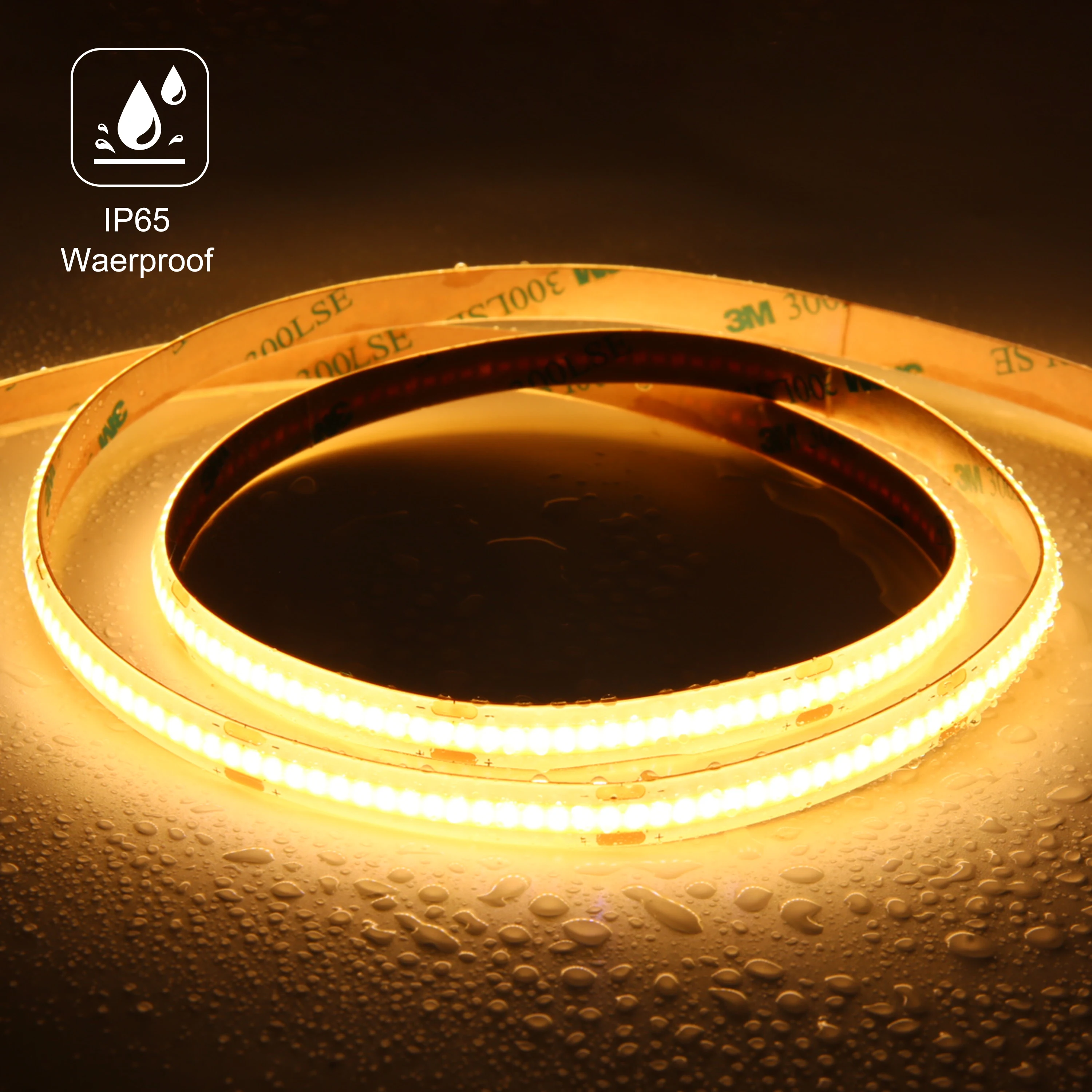 High Density LED Ribbon Tape Light 480chips/m IP65 Waterproof 2700K 3000K 4000K 6000K 24V COB light led