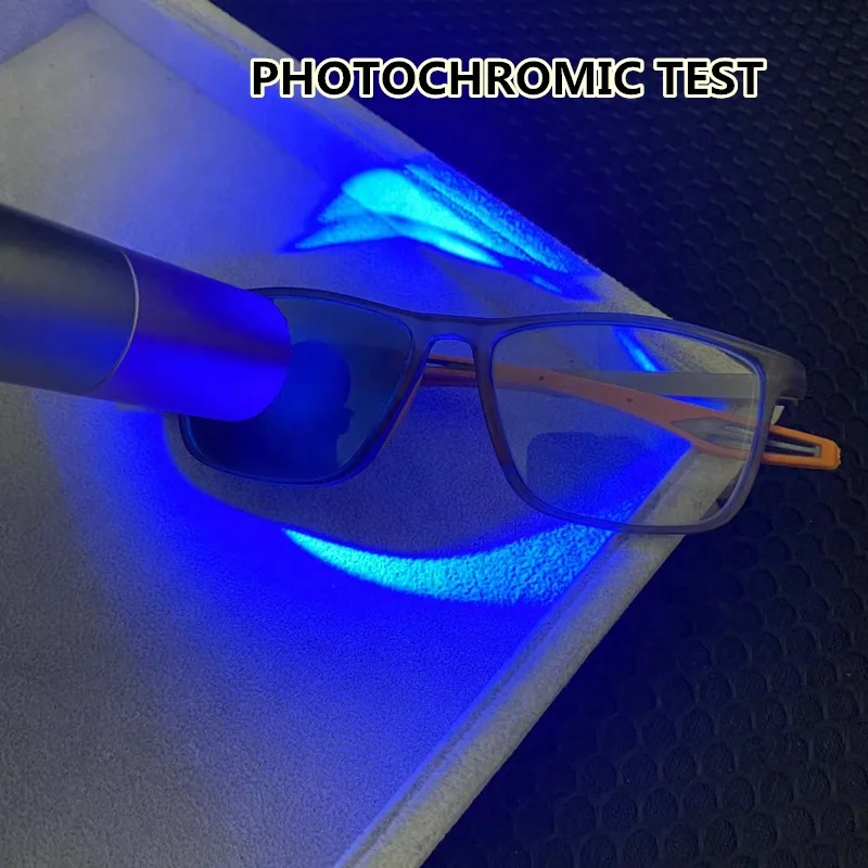 uv400 flexible tr90 black red orange grey square sports UV400 myopia lunettes anti reflet homme  photochromic cycling glasses