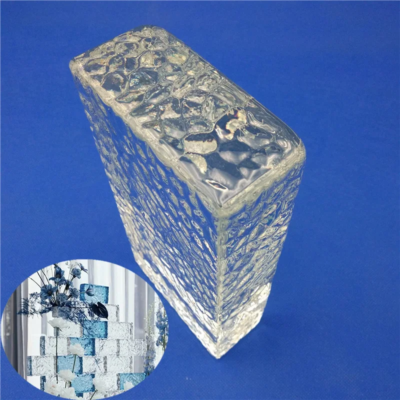 Factory direct decorative installation crystal solid glass brick block for wall partition