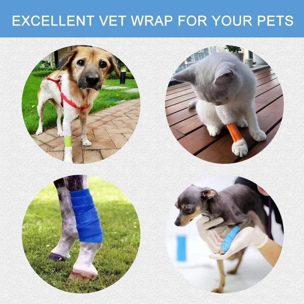 Trending Entertainment Easy Tear Vet Wrap Reusable Football Basketball Sport Tape Custom Biodegradable Cohesive Bandage