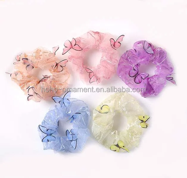 
Резинки с вуалью и бабочкой для девушек и женщин, эластичная круглая повязка, женский аксессуар для волос, оптом, 2021 