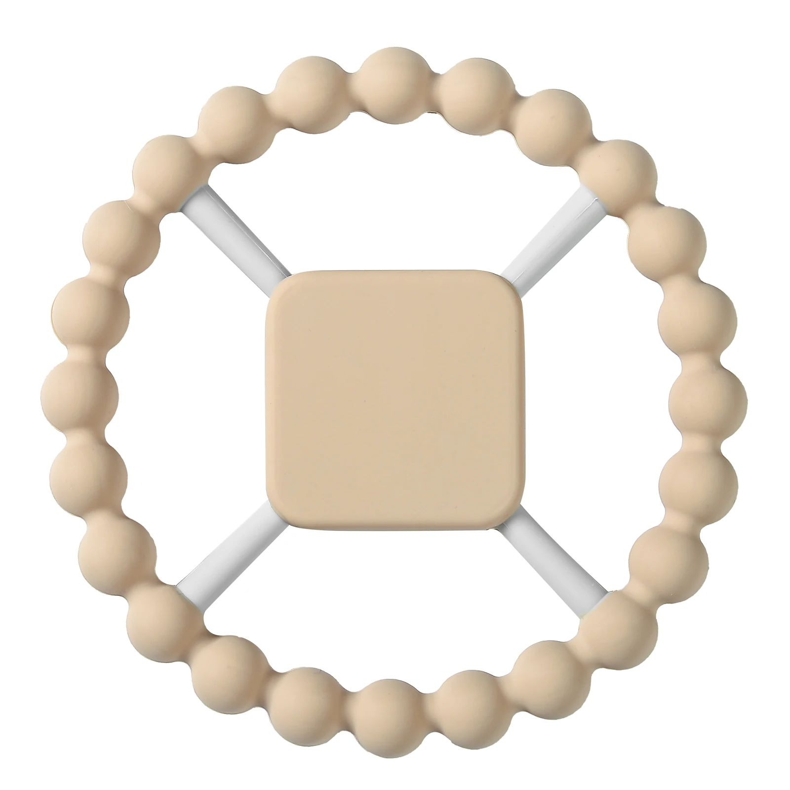 Wholesale Silicone Teether Baby Wooden Teether Ring Kid Gift BPA Free Silicone Children Goods Kid Teething Toy