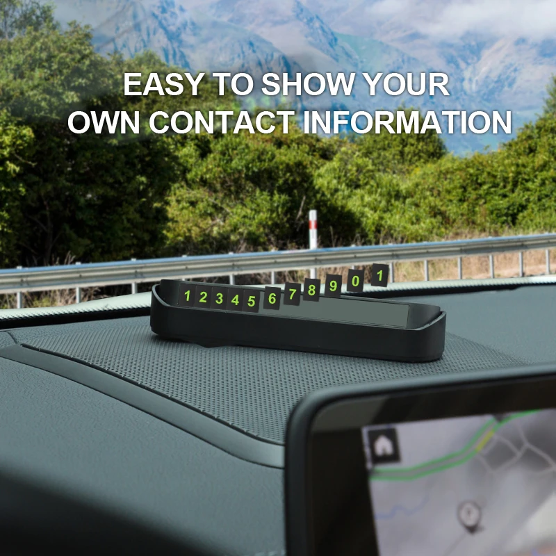 ABS Temporary Car Parking Card Adsorbed Luminous Hidden For Geely Atlas SUV Boyue Borui Coolray Emgrand NL3 EX7 X7 EC7 GX7 GT G