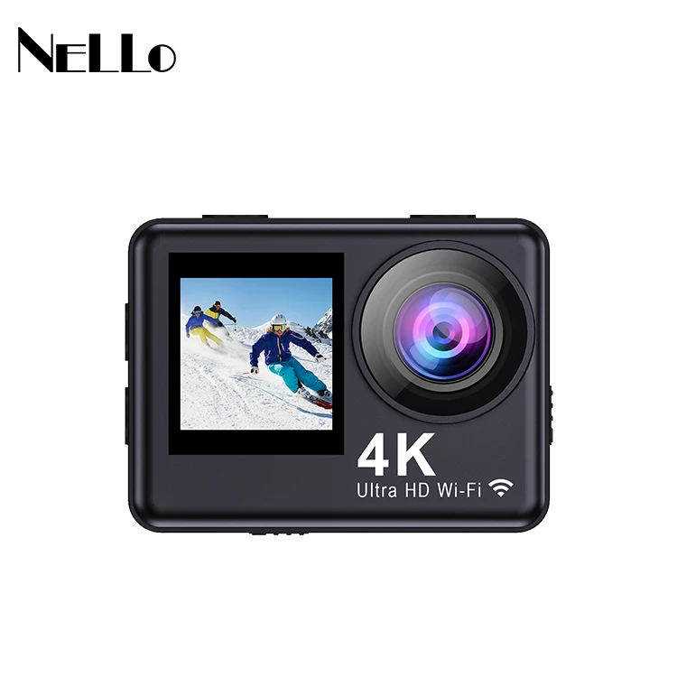 Factory Price Professional Camera Supplier Dual Screen helmet camera 4K WIFI 10M Waterproof camera Mini Action Cam