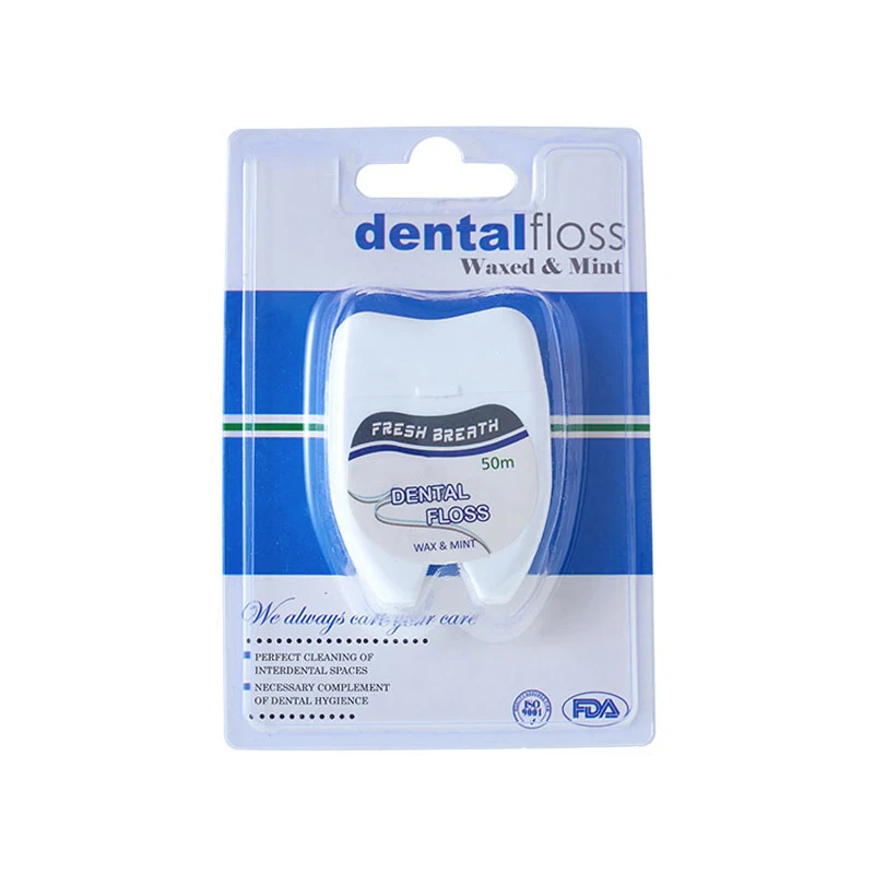 ISO CE approved 50m waxed dental floss manufacturers oral care dental floss