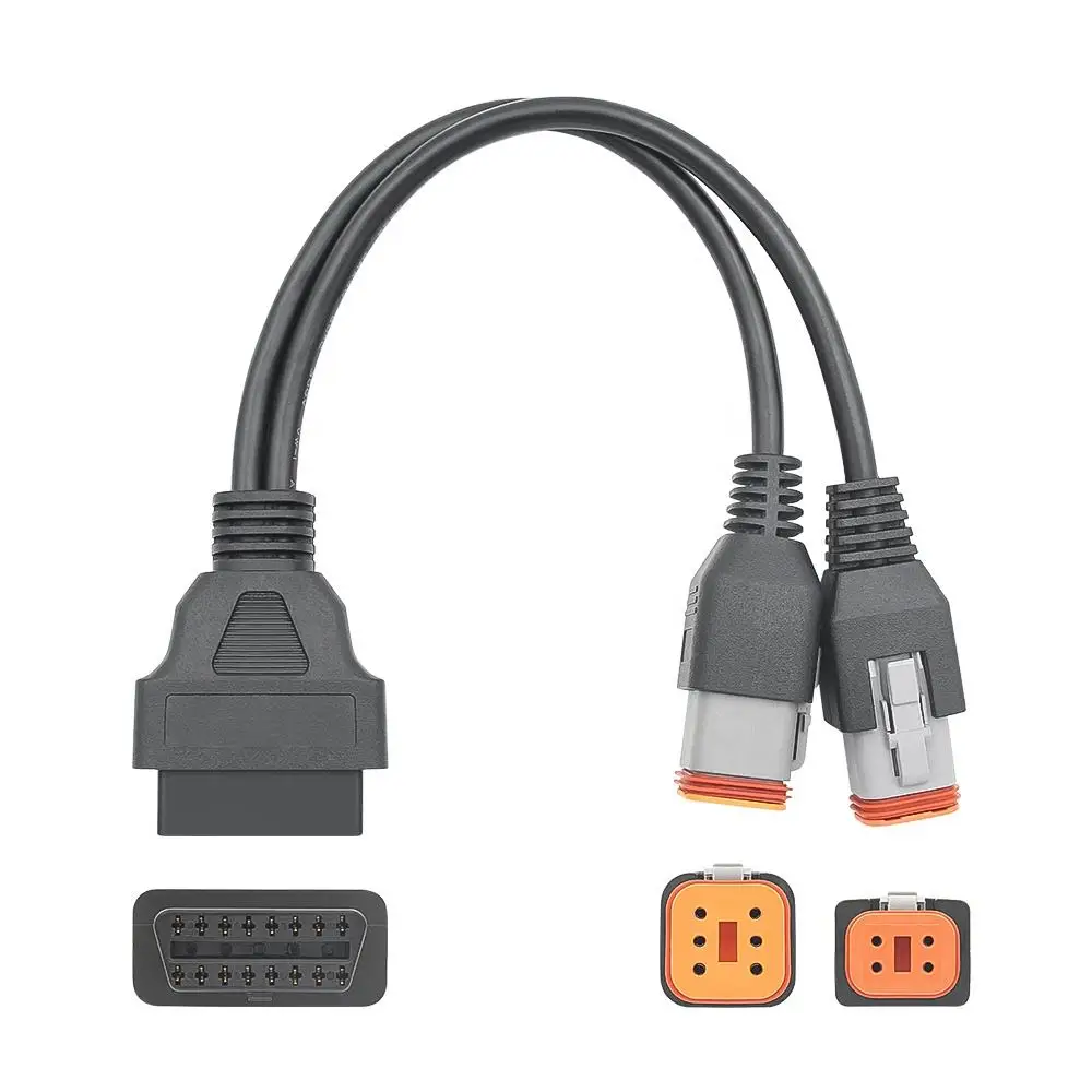 OBD соединительный кабель 2 в 1 4PIN + 6PIN к 16PIN Разъем адаптер диагностический сканер для мотоцикла Harley Davidson