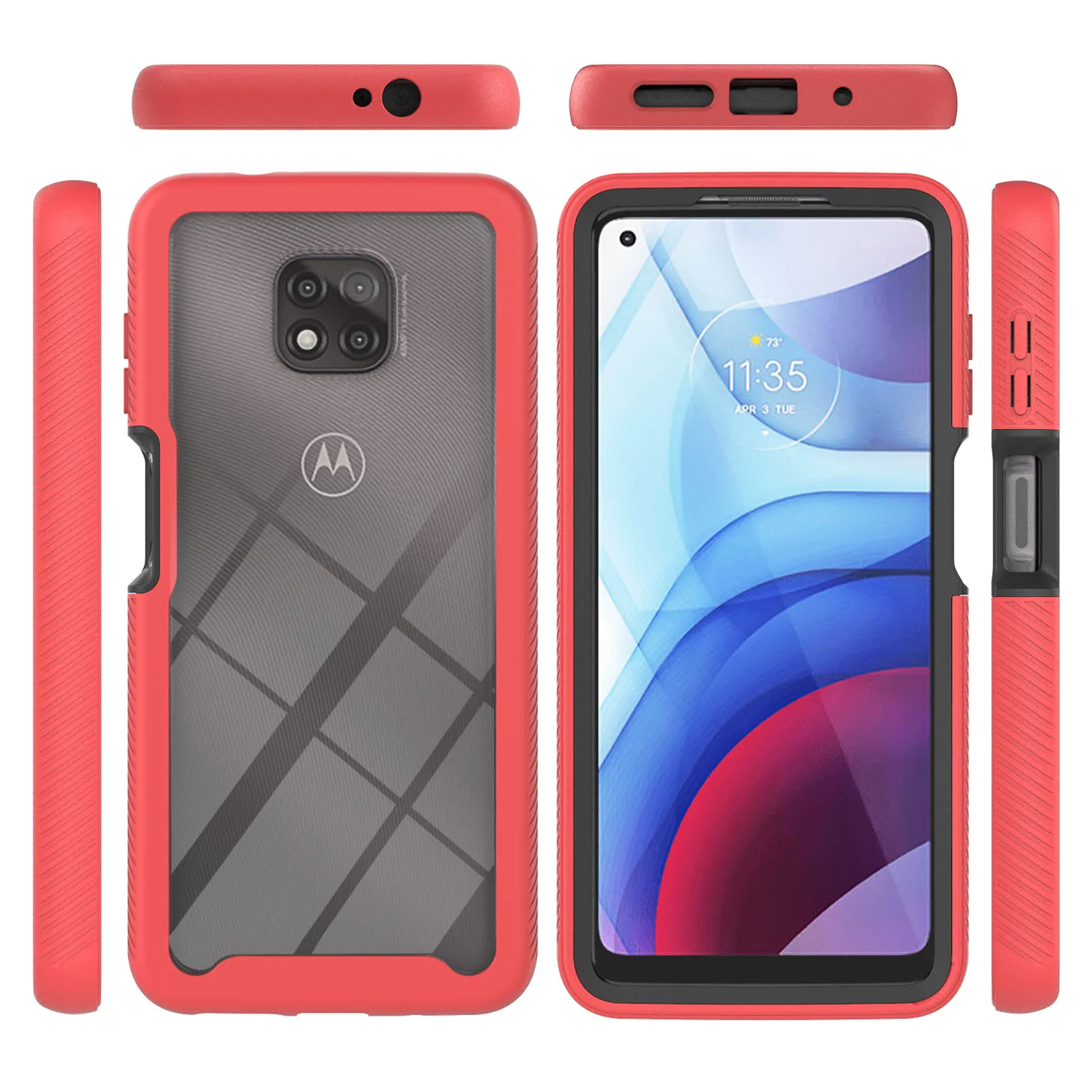 Military Slim Heavy Duty Hybrid Armor  Front Frame Rugged Case  FOR Motorola Moto G Power (2021) coque funda fundas capa Case