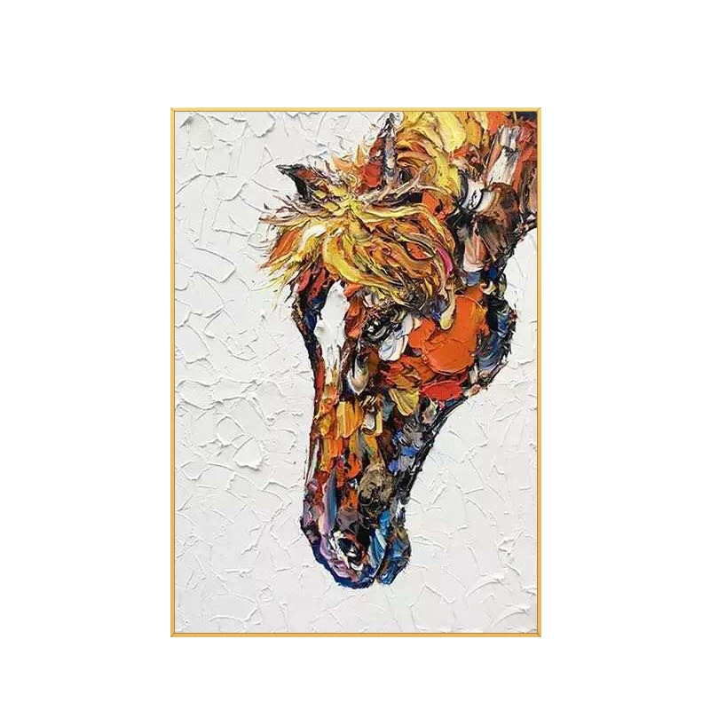 wall canvas art hand painted abstract colorful horse oil paintings hand painted art oil painting canvas