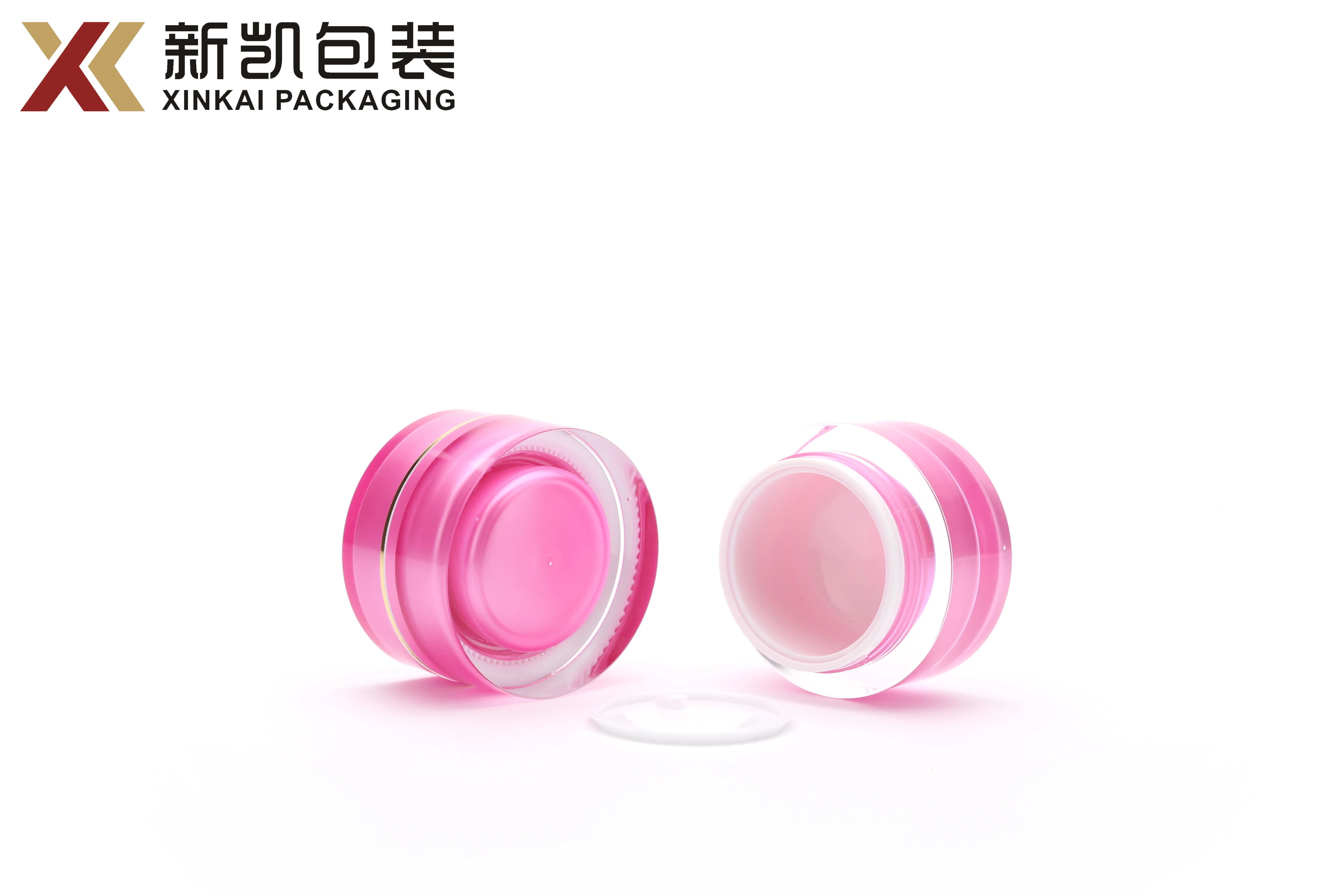 XINKAI 15g 30g 50g Cosmetic Cream Jar Round Acrylic Jar Face Eyes Body Cream Jar HT06