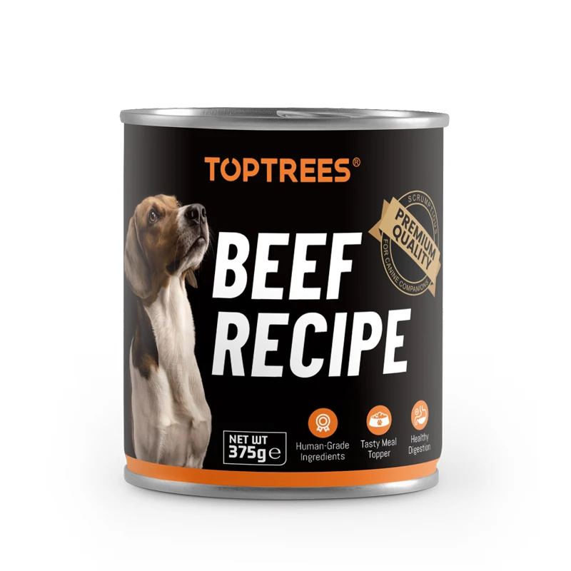 dog wet food full of nutrient as canned dog food with beef flavor 375g DOG PATE FOOD