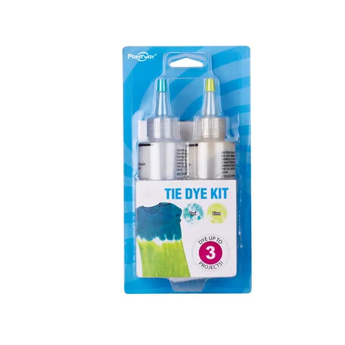 2 Colors Tie Dye Kit Vibrant Colors Permanent Non-Toxic Textile Dye Kit for Clothes