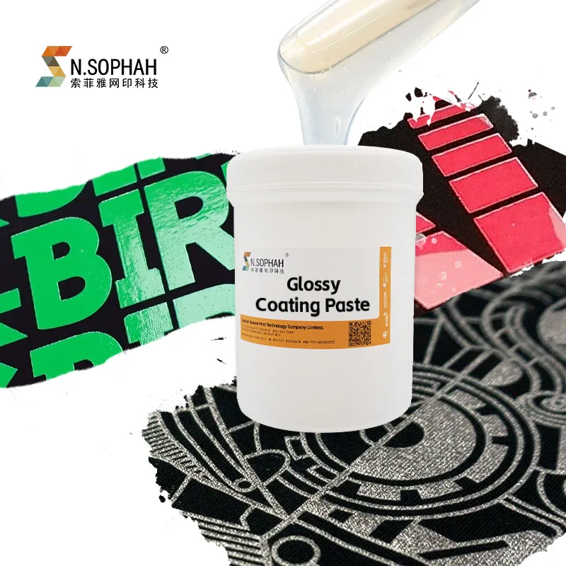 High Fastness Smooth Surface Printing Coating Screen Printing Glossy Coating Paste