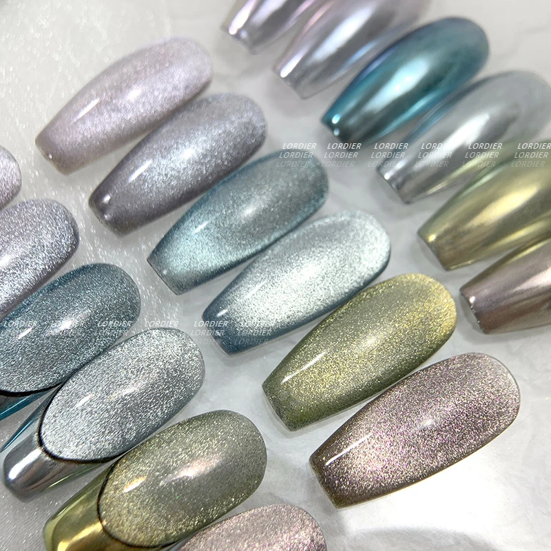 New Trends Mirror Chrome Powder Loose Powder Chameleon Nail Pigment Cat Eye Powder