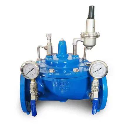 Pn10/16 Double Flange Ball Float Valve with Hydraulic Power Pressure Relief Reducing Control OEM Customizable Water Application