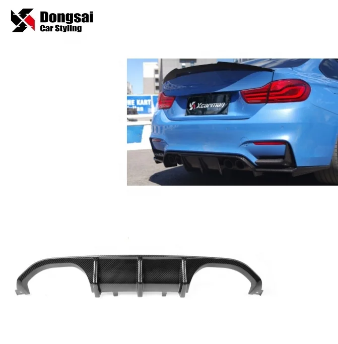 For BMW F80 M3 F82 F83 M4 MP Type Rear Bumper Lip Fins Spoiler Rocker Winglet Splitters Diffuser 2015-2019