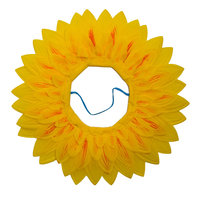 
Party Supplies Flower Pattern Headgear Clown Mask Sunflower Sports the Opening Ceremony Admission Hand Take Flower Dance Prop 