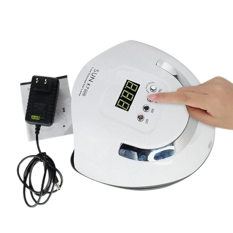 Professional 180W Nail Dryer Lamp LED Gel Polish UV Light Portable SUNX7 MAX For Manicure Curing With Auto Sensor LCD Display