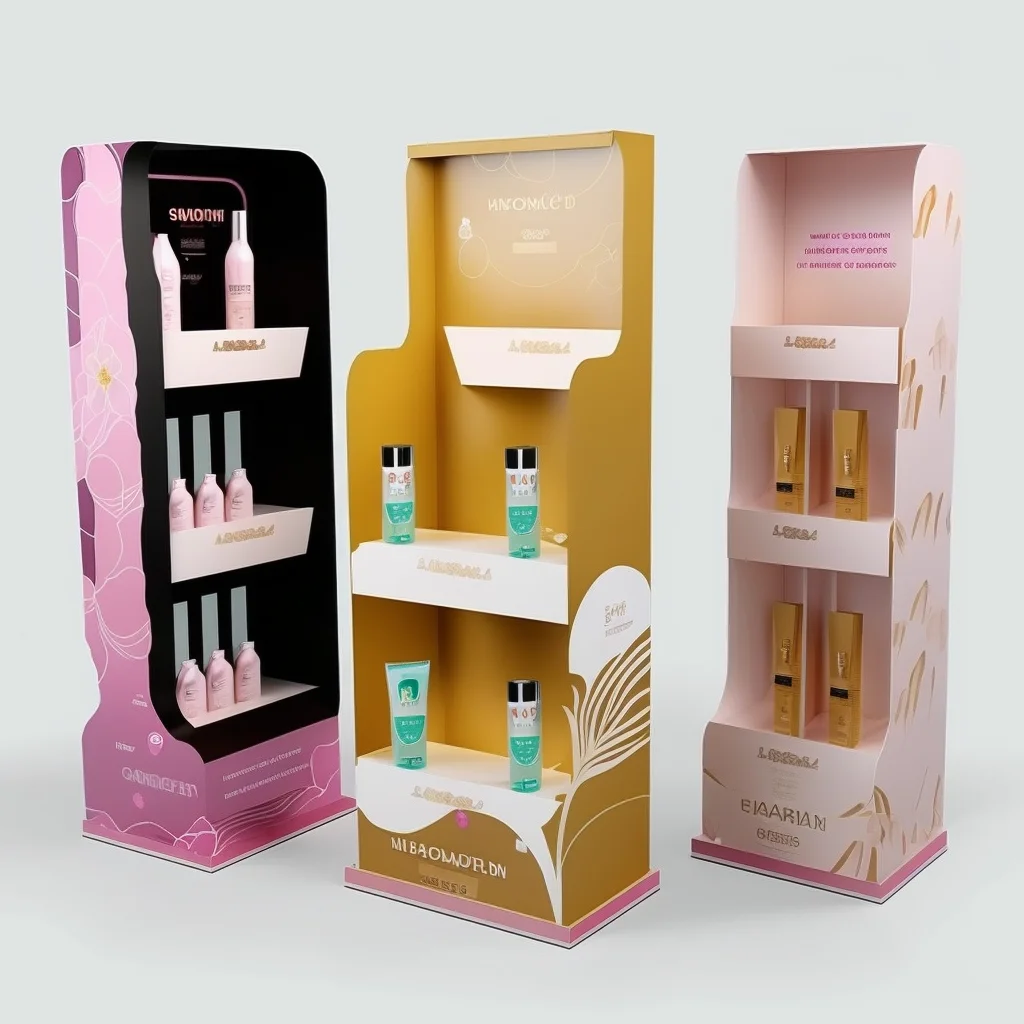 Low MOQ Customized Design High Quality Luxury Cardboard Lipstick Cosmetic Display Stand