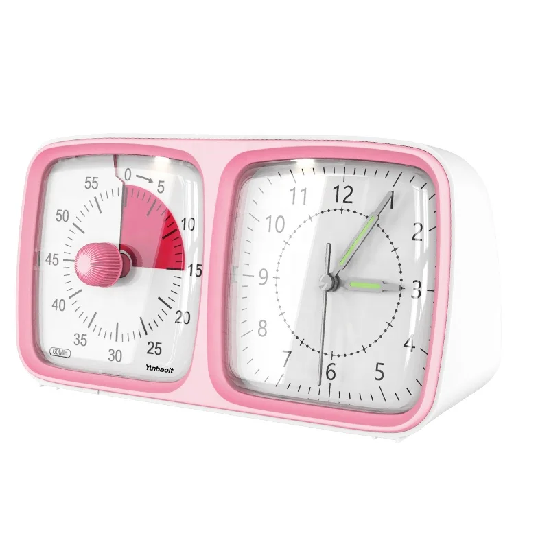 Yunbaoit Hot Sell Plastic 60 Minute Visual Timer For Kids Study Timer Reminder Wholesale Countdown Kitchen Timer
