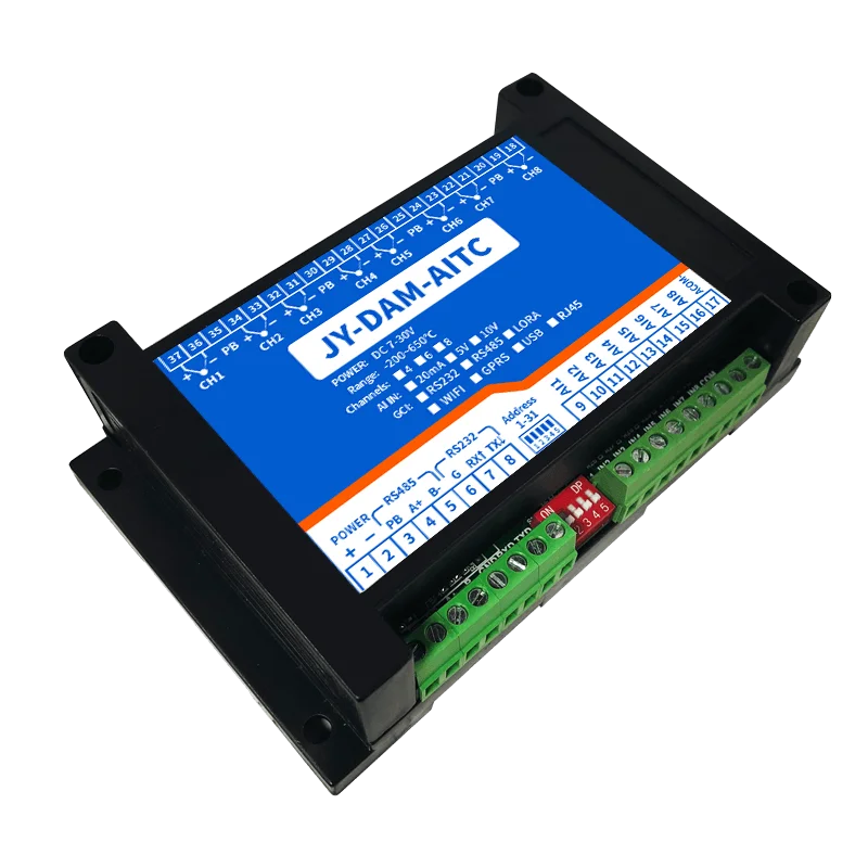 
DAM-AITC analog temperature acquisition module 4 channels AI8 channels thermocouple RS232+isolated RS485 communication 