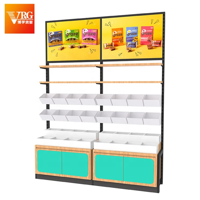 YSshelves gondola hot sell retail display stand racks wood supermarket shelves for store
